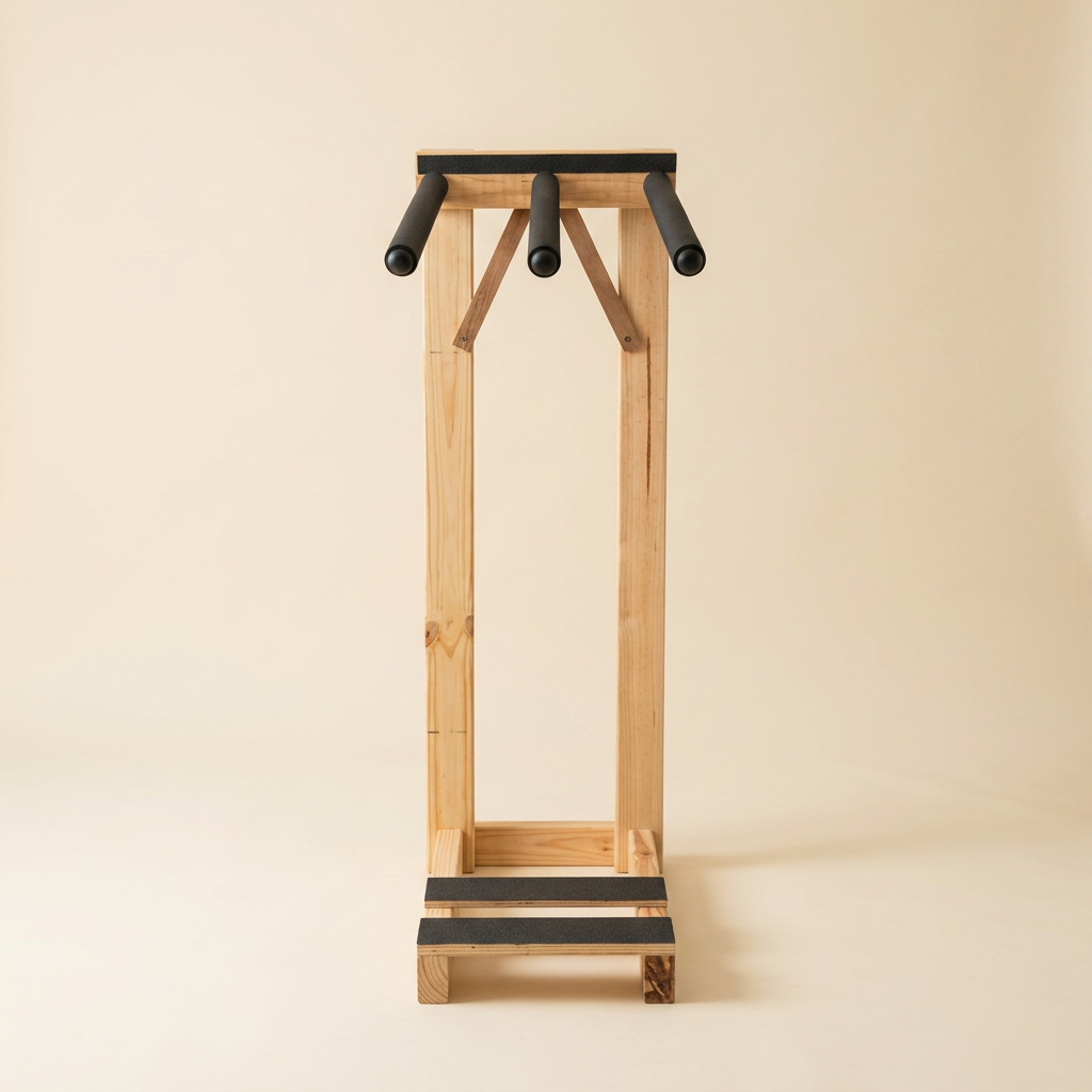 SurfBros Quiver Rack 2 timber surfboard rack, front view