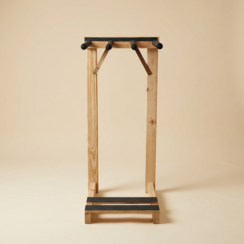 SurfBros Quiver Rack 3 timber surfboard rack, front view